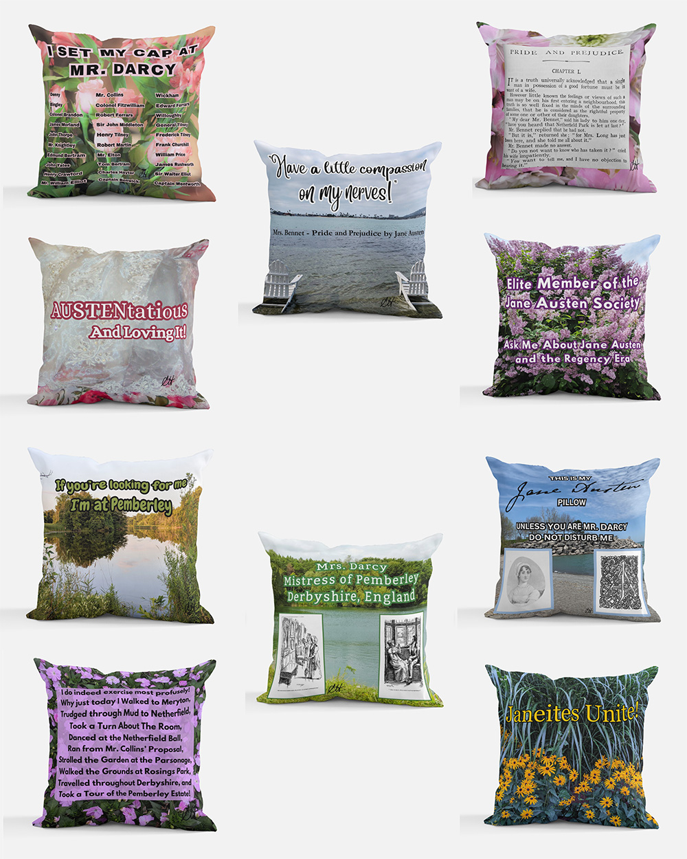 Jane Austen Pillows