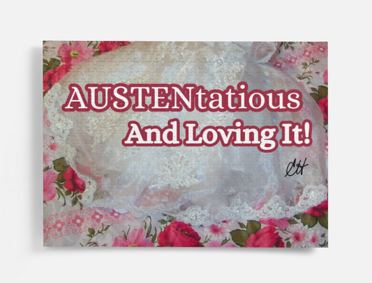 Jane Austen AUSTENtatious And Loving It 500 Piece Puzzle in Metal Tin Box