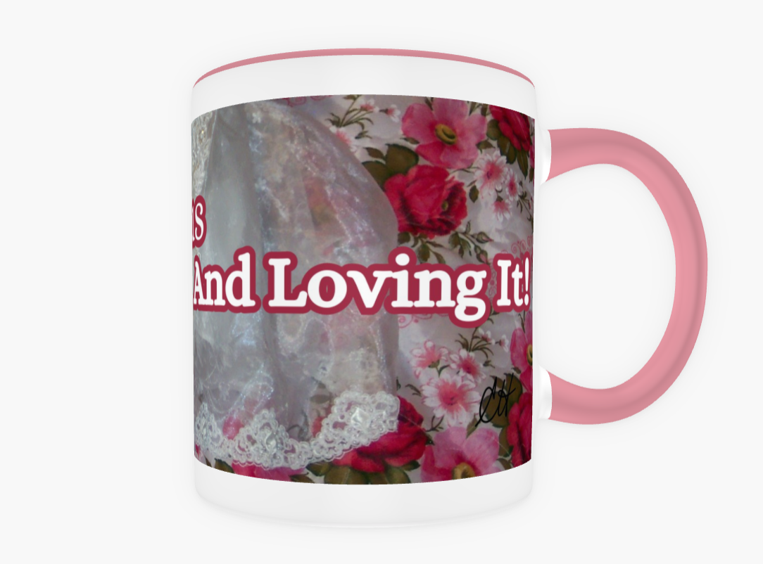 Jane Austen AUSTENtatious And Loving It 11 oz Ceramic Mug Pink Back