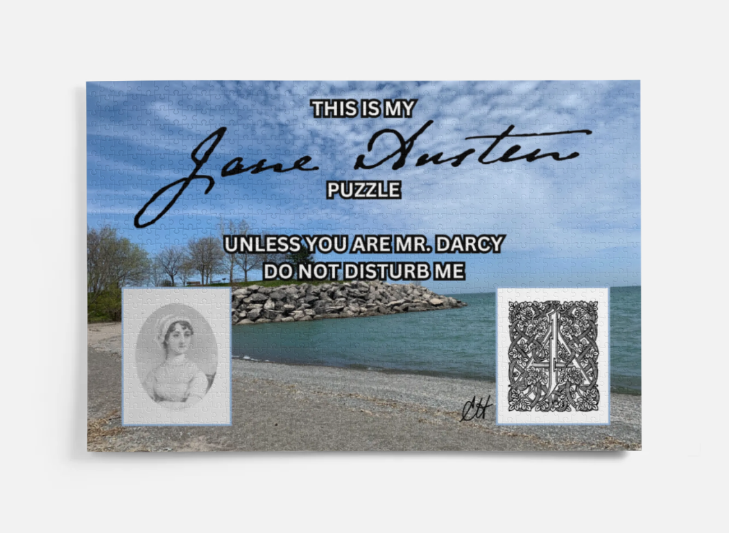 This Is My Jane Austen Puzzle Unless You Are Mr Darcy Do Not Disturb Me 1000 Piece Puzzle in Metal Tin Box Signature Portrait