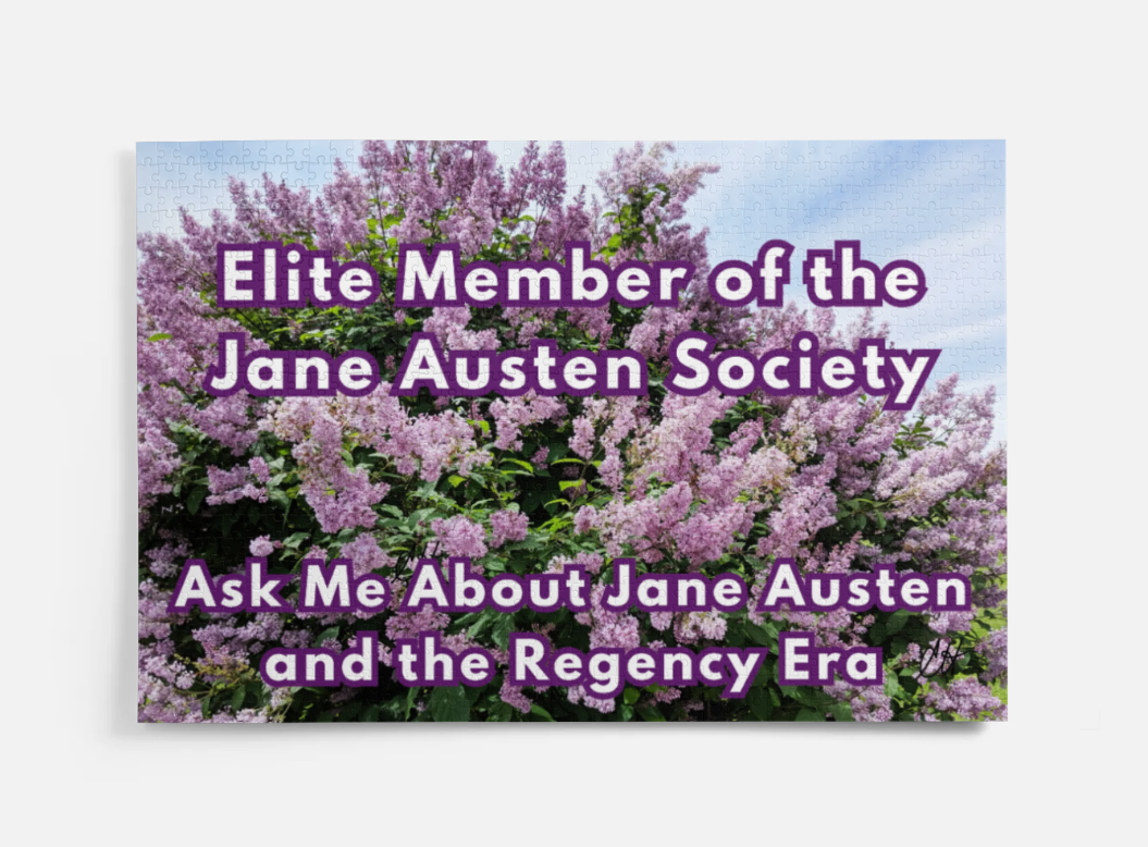 Elite Member of the Jane Austen Society Regency Era 1000 Piece Puzzle in Metal Tin Box