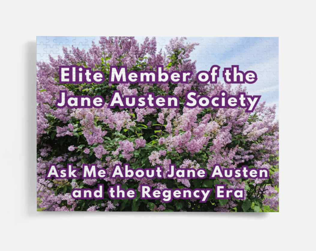 Elite Member of the Jane Austen Society Regency Era 500 Piece Puzzle in Metal Tin Box