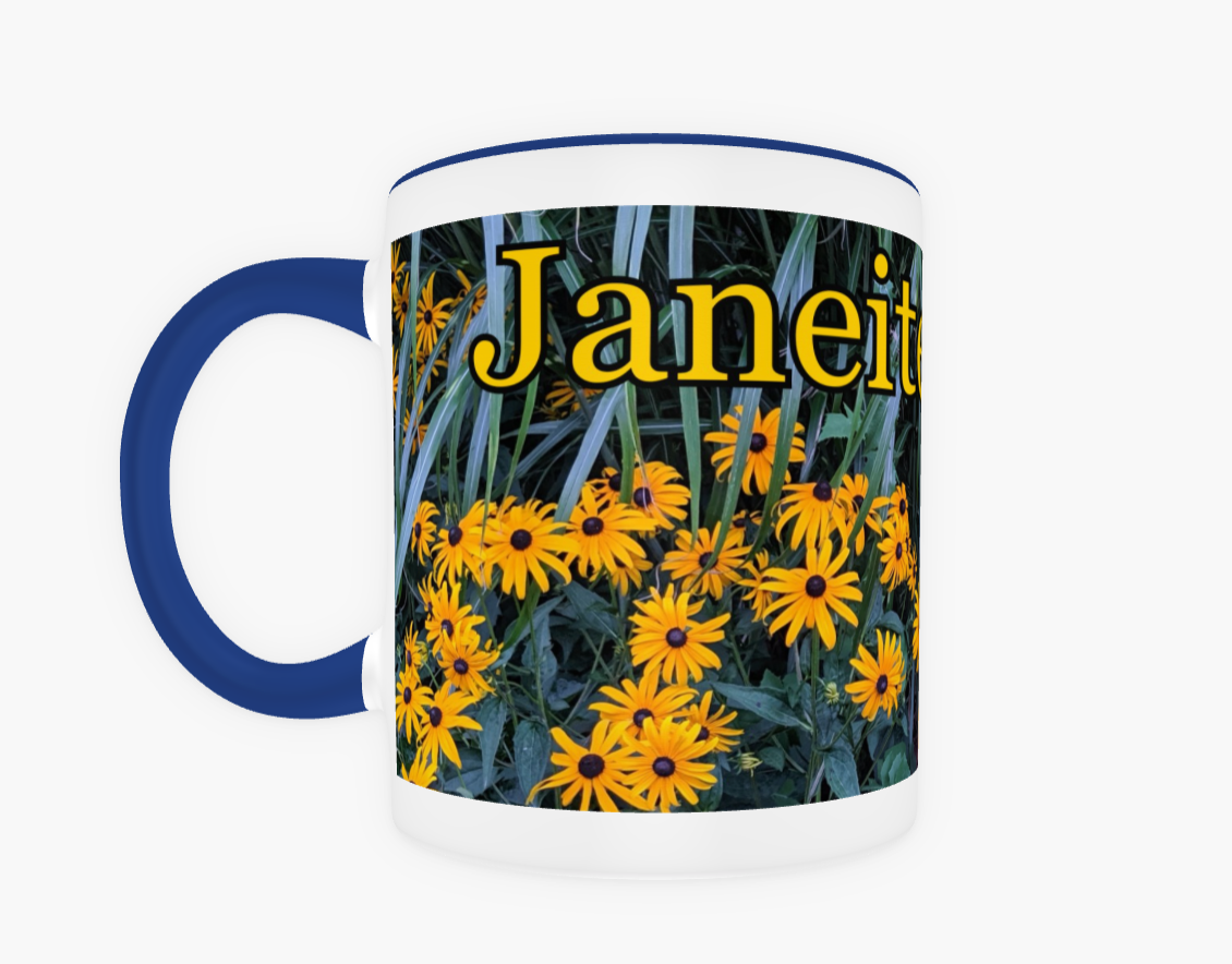 Janeites Unite 11 oz Ceramic Mug Blue Front