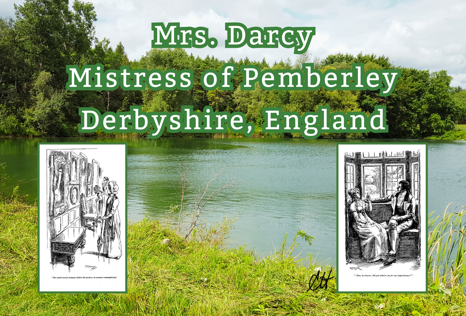 Mrs Darcy Mistress of Pemberley Derbyshire England Jane Austen Pride and Prejudice 1000 Piece Puzzle in Metal Tin Box 2 Historical Drawings